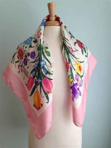 gucci scarf pink grey|gucci flora scarf princess grace.